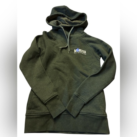 Monster Enterprises black hoodie with a cowl neck size small super cool - Picture 1 of 4